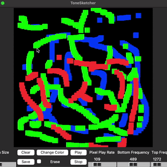 A drawing inside application